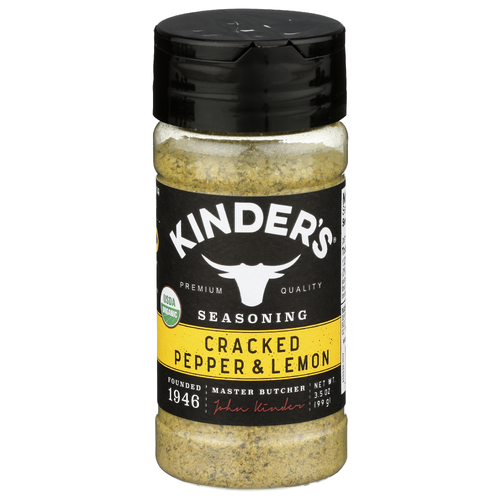 Kinder's Lemon Seasoning Cracked Pepper And - 3.5 Ounce