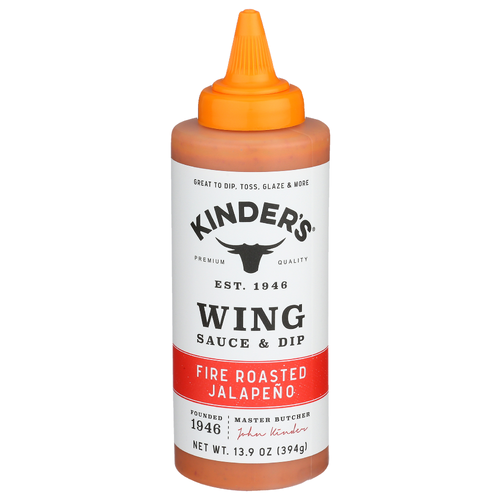 Kinders Sauce Wing Fire Roasted Jalapeno - 13.9 Ounce