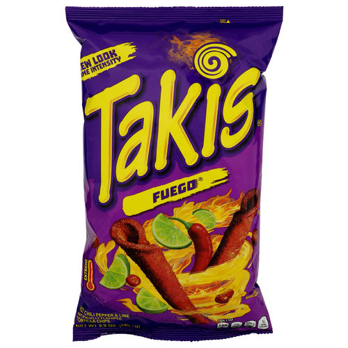 Takis Hot Chili Pepper & Lime Tortilla Chips Fuego - 9.9 Ounce
