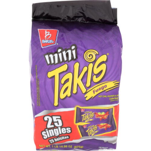 Takis 25 Pack Mini Fuego - 1.235 Ounce - 25 Count
