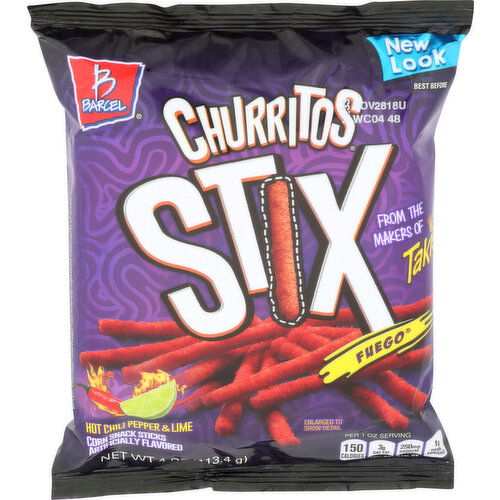 Churritos Stix Corn Snack Fuego - 4 Ounce