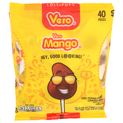 Vero Mango Lollipops - 0.49 Ounce - 40 Count