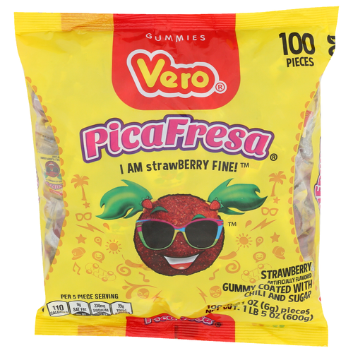Vero Strawberry Picafresa Gummies - 0.21 Ounce - 100 Count