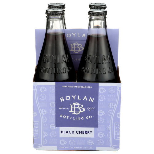 Boylan Bottling Co Black Cherry - 12 Fluid Ounce - 4 Count Image 1 of 3