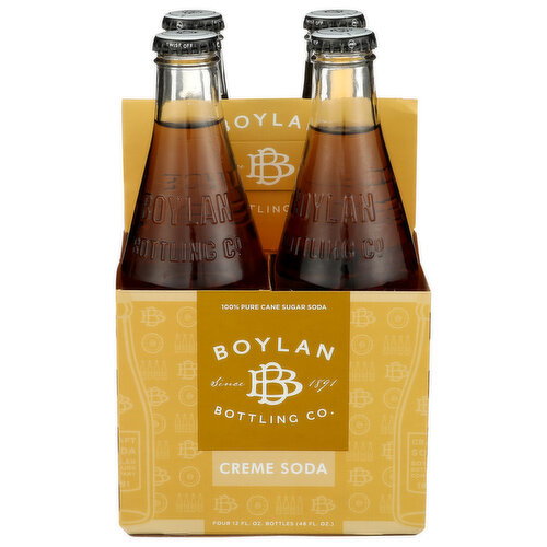 Boylan Bottling Co Cream Soda - 12 Fluid Ounce - 4 Count Image 1 of 3