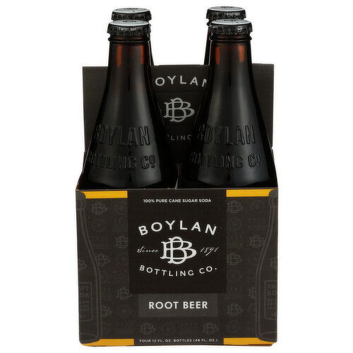 Boylan Bottling Co Root Beer - 12 Fluid Ounce - 4 Count