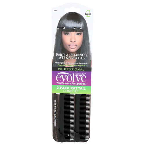 Firstline Evolve Comb Set Rat Tail - 2 Count
