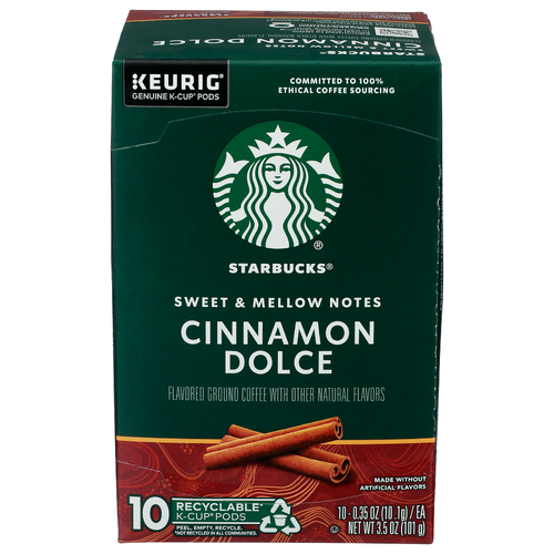 Starbucks Cinnamon Dolce Keurig Genuine K-Cup Pods Ground Coffee - 0.035 Ounce - 10 Count