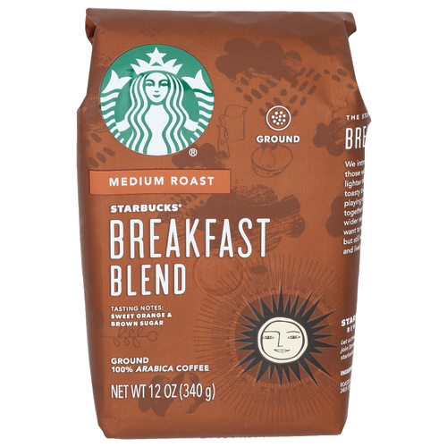 Starbucks Breakfast Blend Medium Roast Coffee - 12 Ounce