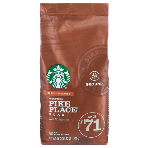 Starbucks Medium Roast Ground Pike Place - 18 Ounce