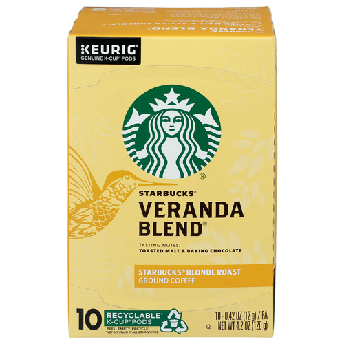 Starbucks Blonde Roast Veranda Blend Ground Coffee - 0.42 Ounce - 10 Count