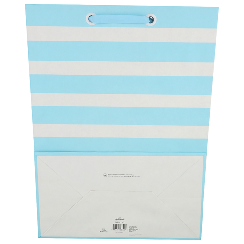 Hallmark Blue Horizontal Stripe Gift Bag - 1 Each