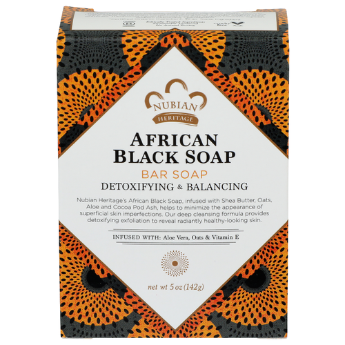 Nubian Heritage Detoxifying & Balancing African Black Soap - 5 Ounce