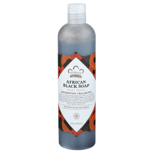 Nubian Heritage Body Wash African Black Soap - 13 Fluid Ounce