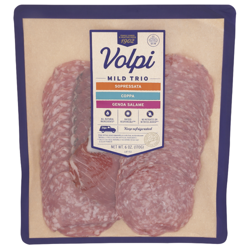 Volpi Sliced Mild Trio Sopressata Coppa Genoa Salame - 6 Ounce Image 1 of 4
