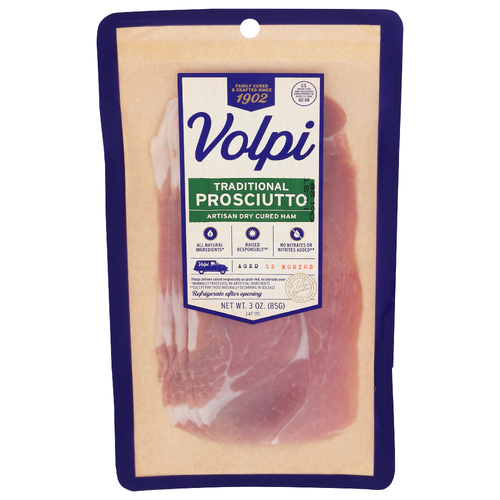 VOLPI Sliced Traditional Prosciutto - 3 Ounce