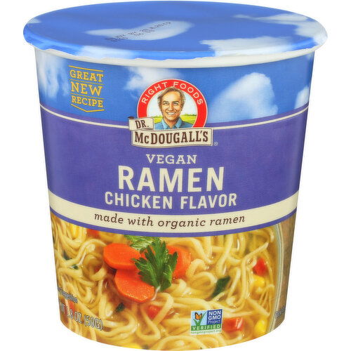 Dr. Mcdougall's Vegan Ramen Noodles Chicken Flavor - 1.8 Ounce