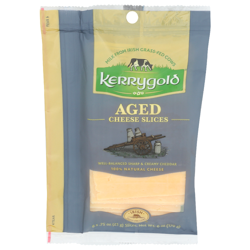 Kerrygold Aged Cheddar Slices Cheese - 0.75 Ounce - 8 Count