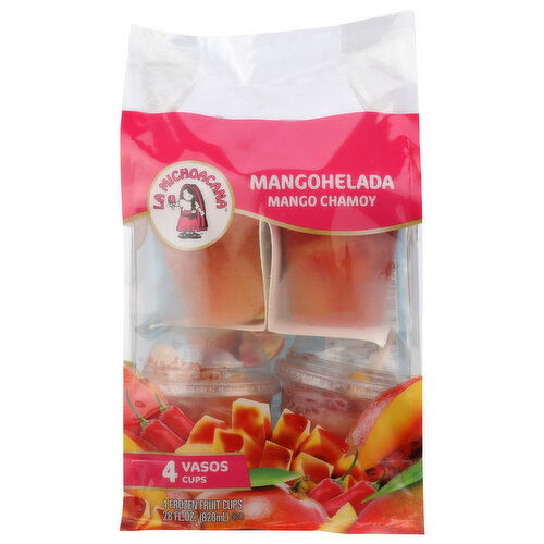 La Michoacana Fruit Cup Mangonada - 7 Fluid Ounce - 4 Count