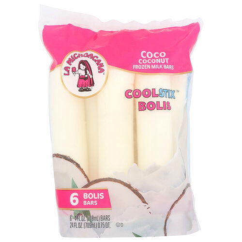La Michoacana Ice Pops Bolis Coconut - 4 Fluid Ounce - 6 Count