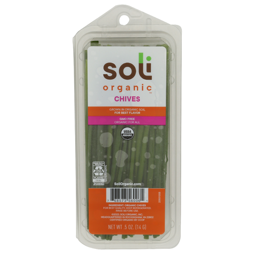 SOLI ORGANIC So Og Chives Clamshell Labels - 0.5 Ounce