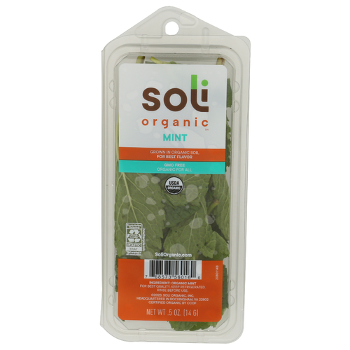SOLI ORGANIC So Og Mint Clamshell Labels - 0.5 Ounce