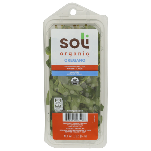 SOLI ORGANIC So Og Oregano Clamshell Labels - 0.5 Ounce