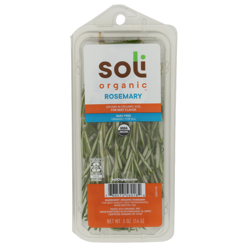 SOLI ORGANIC So Og Rosemary Clamshell Labels - 0.5 Ounce