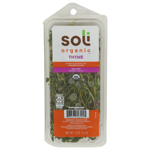 SOLI ORGANIC So Og Thyme Clamshell Labels - 0.5 Ounce