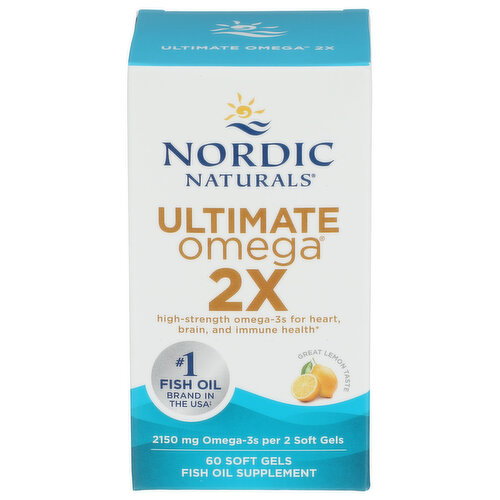 Nordic Naturals Ultimate Omega 2X Lemon - 60 Count