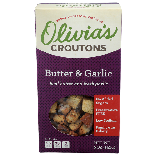 Olivia's Butter & Garlic Croutons - 5 Ounce