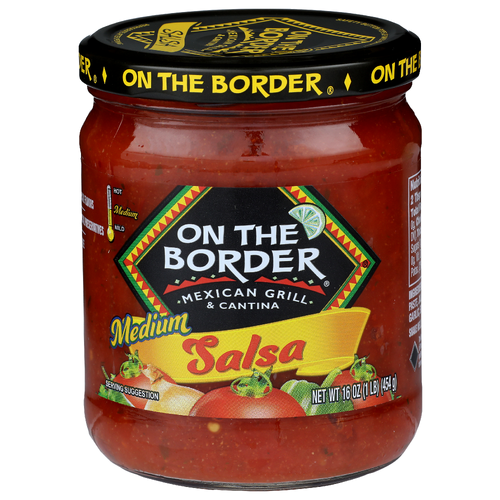 On The Border Medium Salsa - 16 Ounce