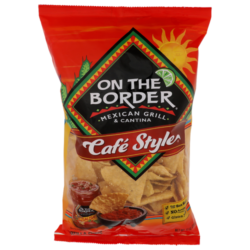On The Border Cafe Style Café Tortilla Chips - 11 Ounce