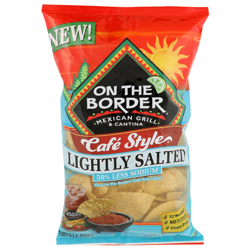 On The Border Lightly Salted Cafe Style Tortilla Chips - 11 Ounce