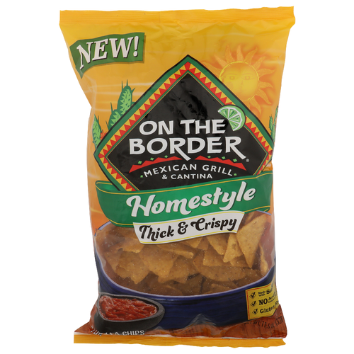 On The Border Homestyle Thick & Crispy Tortilla Chips - 11.5 Ounce