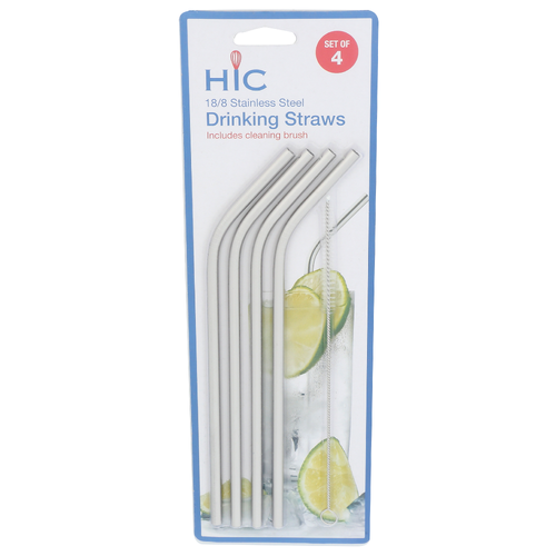 HIC KITCHEN Drinking Straws - 4 Count