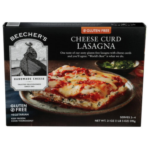 BEECHER's Handmade Cheese Cheese, Tomato Frozen Gluten Free Curd Lasagna - 21 Ounce Image 1 of 4
