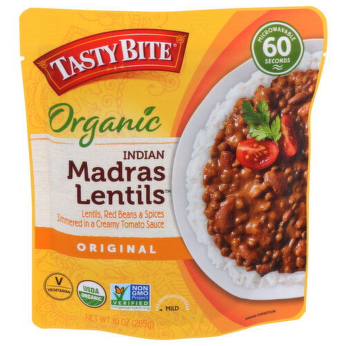 Tasty Bite Indian Entrée Organic Madras Lentils - 10 Ounce