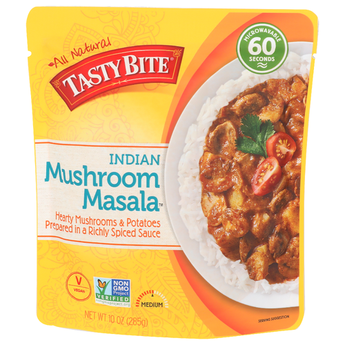 Tasty Bite Medium Indian Mushroom Masala - 10 Ounce