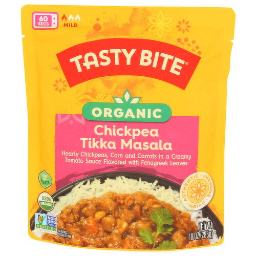Tasty Bite Indian Entrée Organic Chickpea Tikka Masala - 10 Ounce