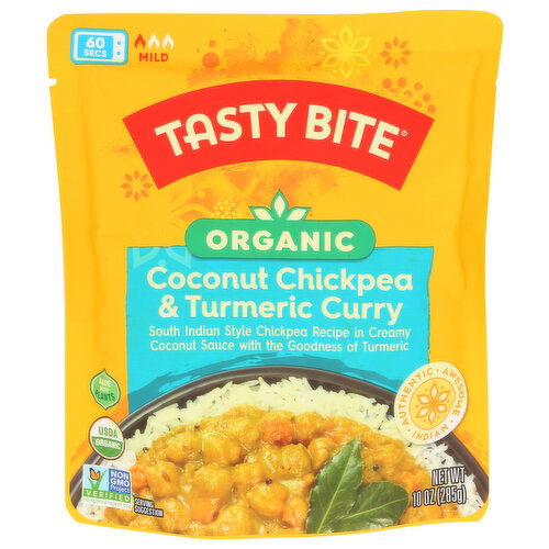 Tasty Bite Indian Entrée Organic Coconut Chickpea & Turmeric Curry - 10 Ounce Image 1 of 4