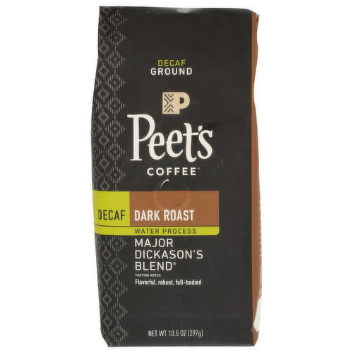 PEET's Coffee Decaf Major Dickason's Ground Blend - 10.5 Ounce