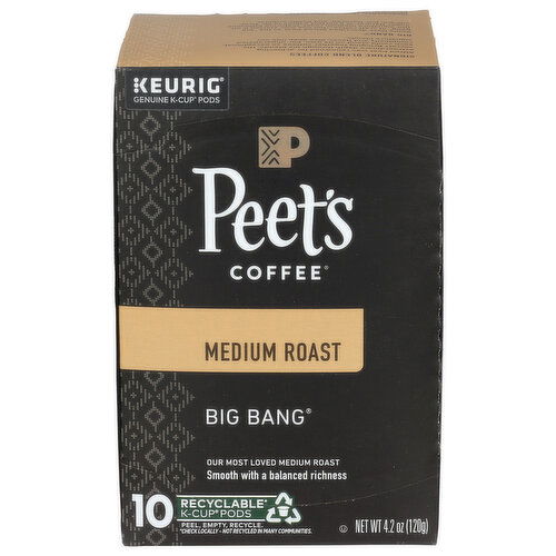 PEET'S COFFEE Big Bang K-Cup Pods - 0.42 Ounce - 10 Count