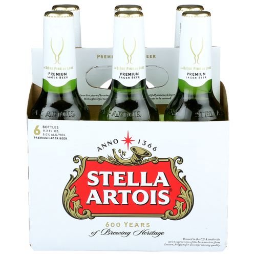 Stella Artois Premium Lager Beer - 11.2 Fluid Ounce - 6 Count