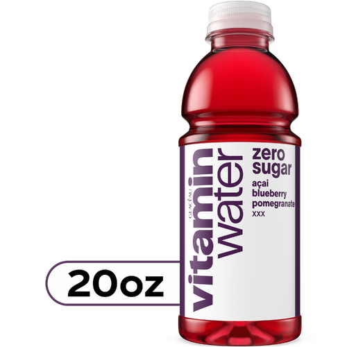 vitaminwater Zero Sugar XXX Açai Blueberry Pomegranate Nutrient Enhanced Flavored Water Beverage - 20 Fluid Ounce Image 1 of 4