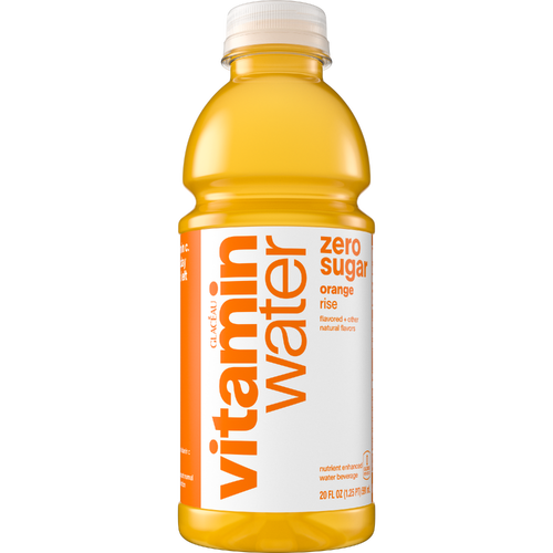 vitaminwater Zero Sugar Rise Orange Nutrient Enhanced Flavored Water Beverage, Bottle - 20 Fluid Ounce