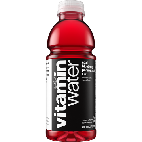 vitaminwater Xxx Açai Blueberry Pomegranate Nutrient Enhanced Flavored Water Beverage, Bottle - 20 Fluid Ounce