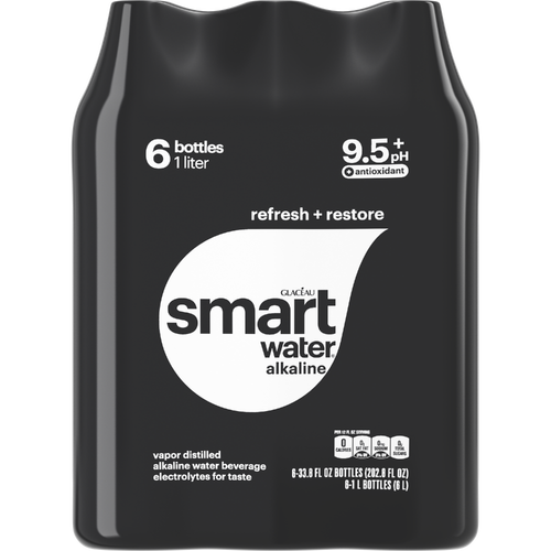 smartwater Alkaline With Antioxidant Water Bottles - 202.8 Fluid Ounce Image 1 of 2