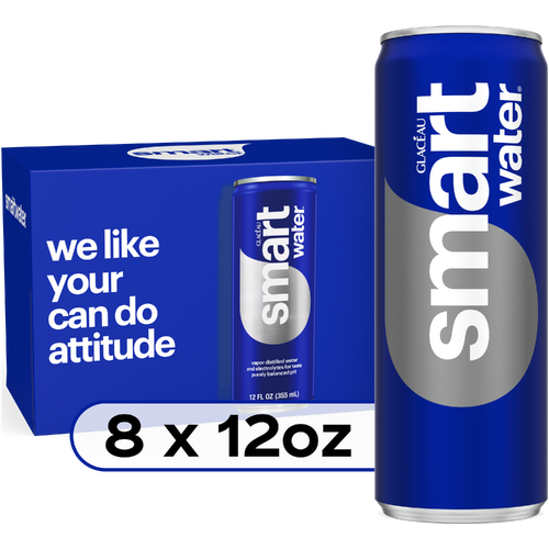 smartwater Water Cans - 12 Fluid Ounce - 8 Count