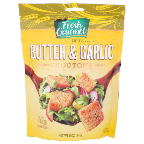 FRESH GOURMET Butter Garlic Croutons - 5 Ounce